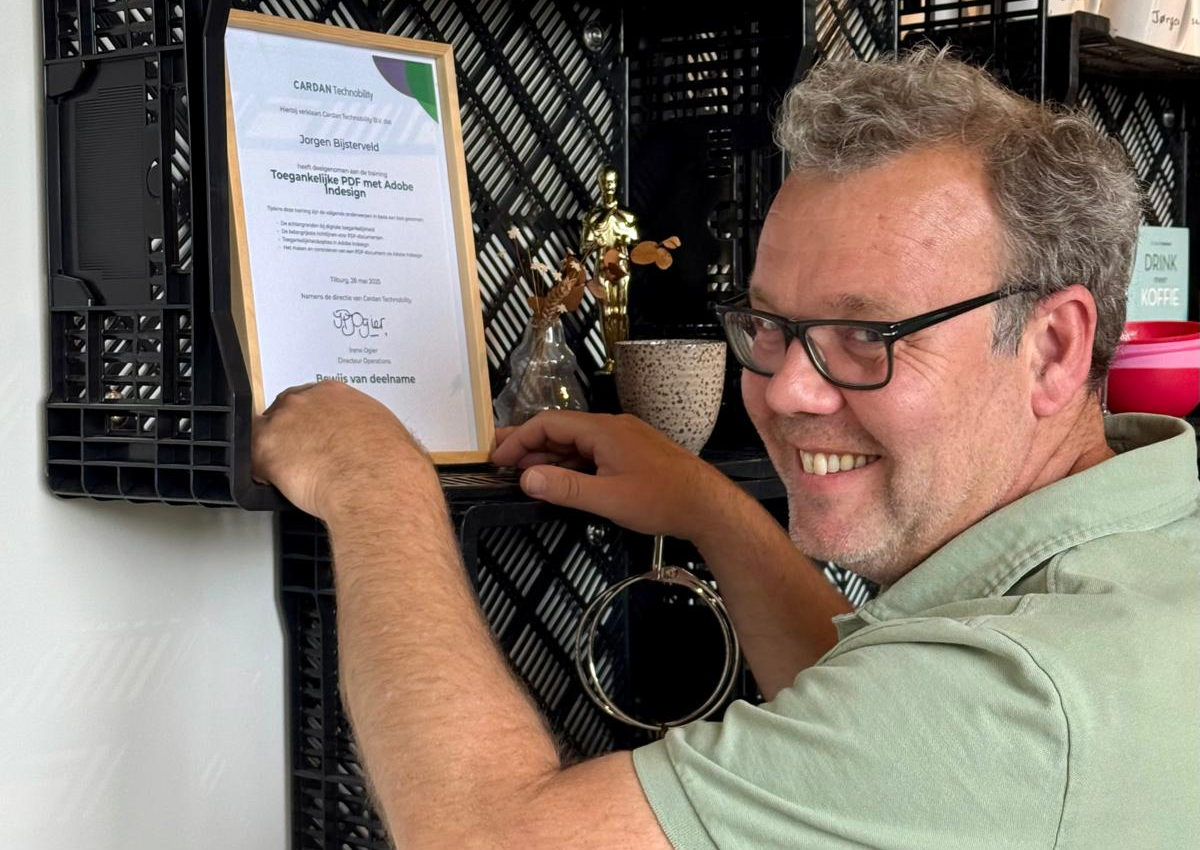 Jorgen behaalt diploma digitale toegankelijkheid